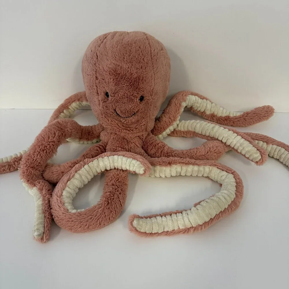 Jellycat Odell Octopus Pink Plush Stuffed Animal Large